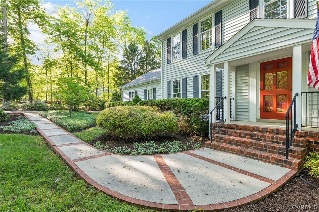 13724 Queensgate Road Midlothian, VA 23114 - Photo 3 of 48 a view of a house with a backyard and sitting area