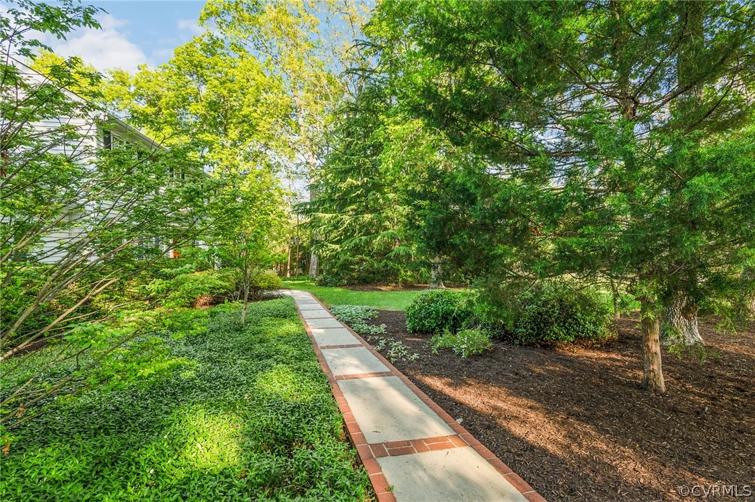 13724 Queensgate Road Midlothian, VA 23114 - Photo 45 of 48 a view of a yard with plants and trees