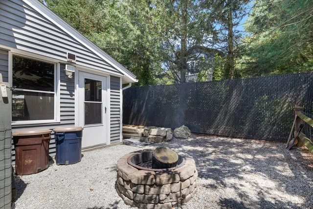 a balcony with wooden floor
