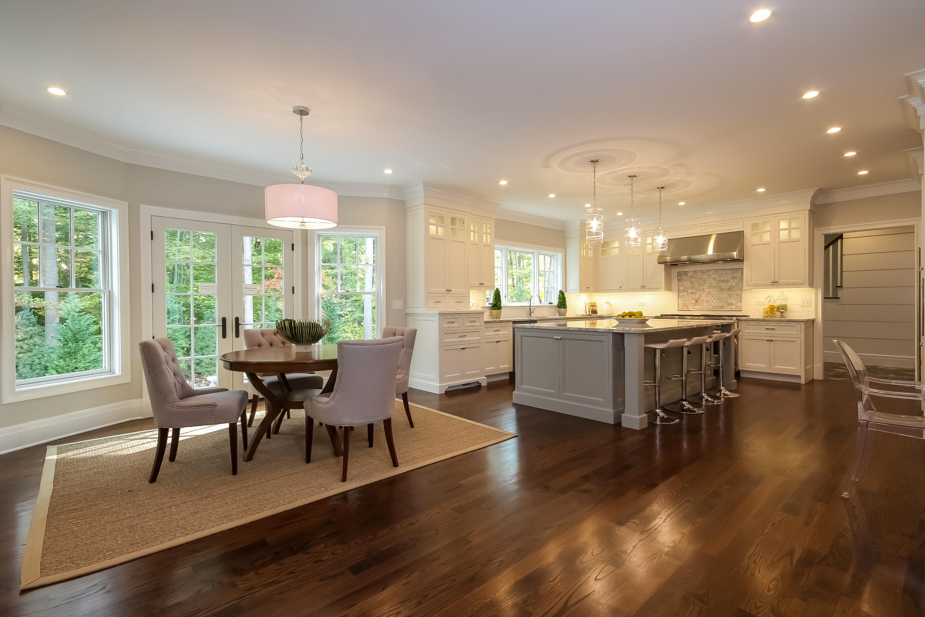 35 Old Parish Road Darien, CT 06820 - Photo 11 of 74 a view of a dining room with furniture and wooden floor
