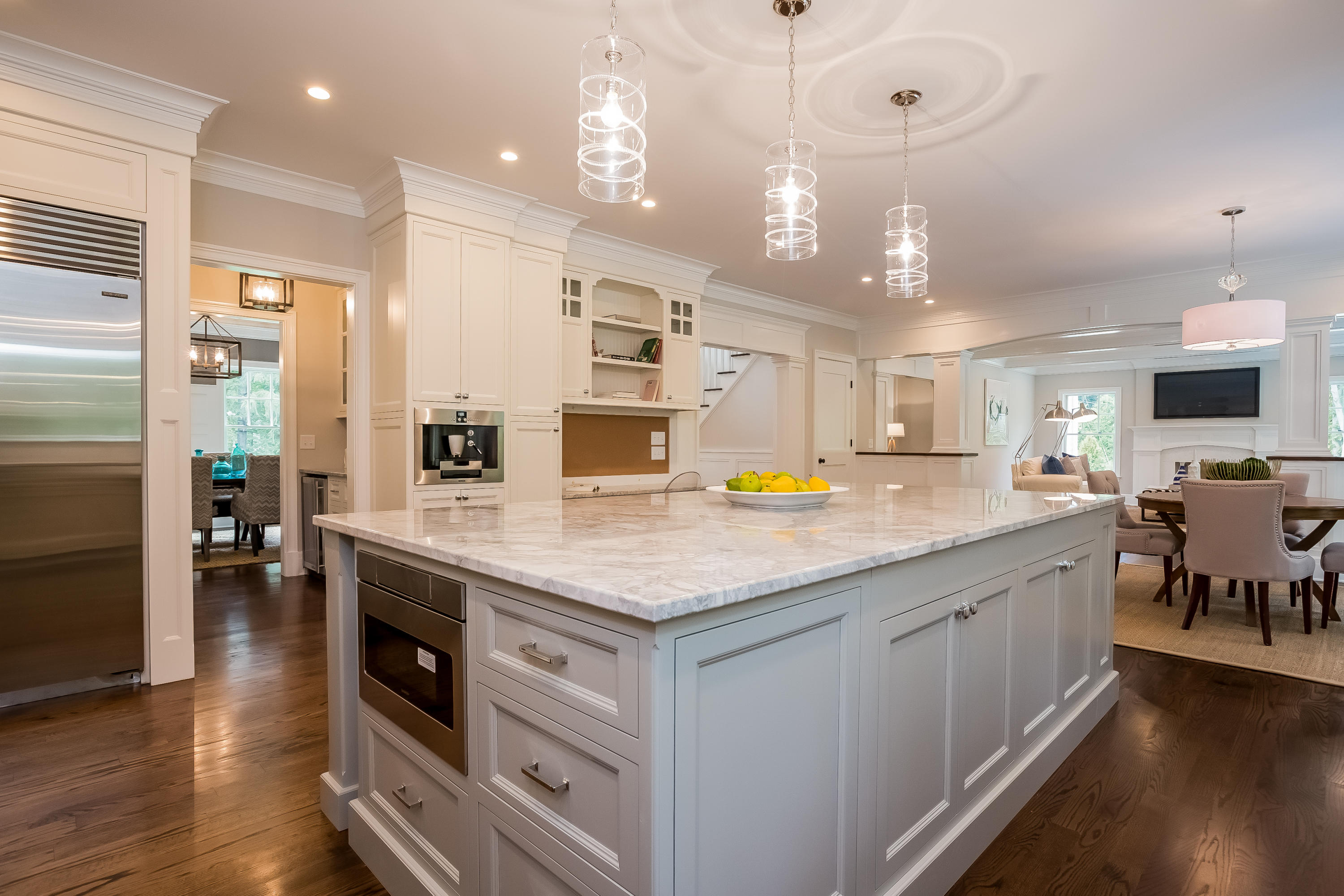 35 Old Parish Road Darien, CT 06820 - Photo 18 of 74 a kitchen with stainless steel appliances granite countertop a sink a stove and a wooden floors
