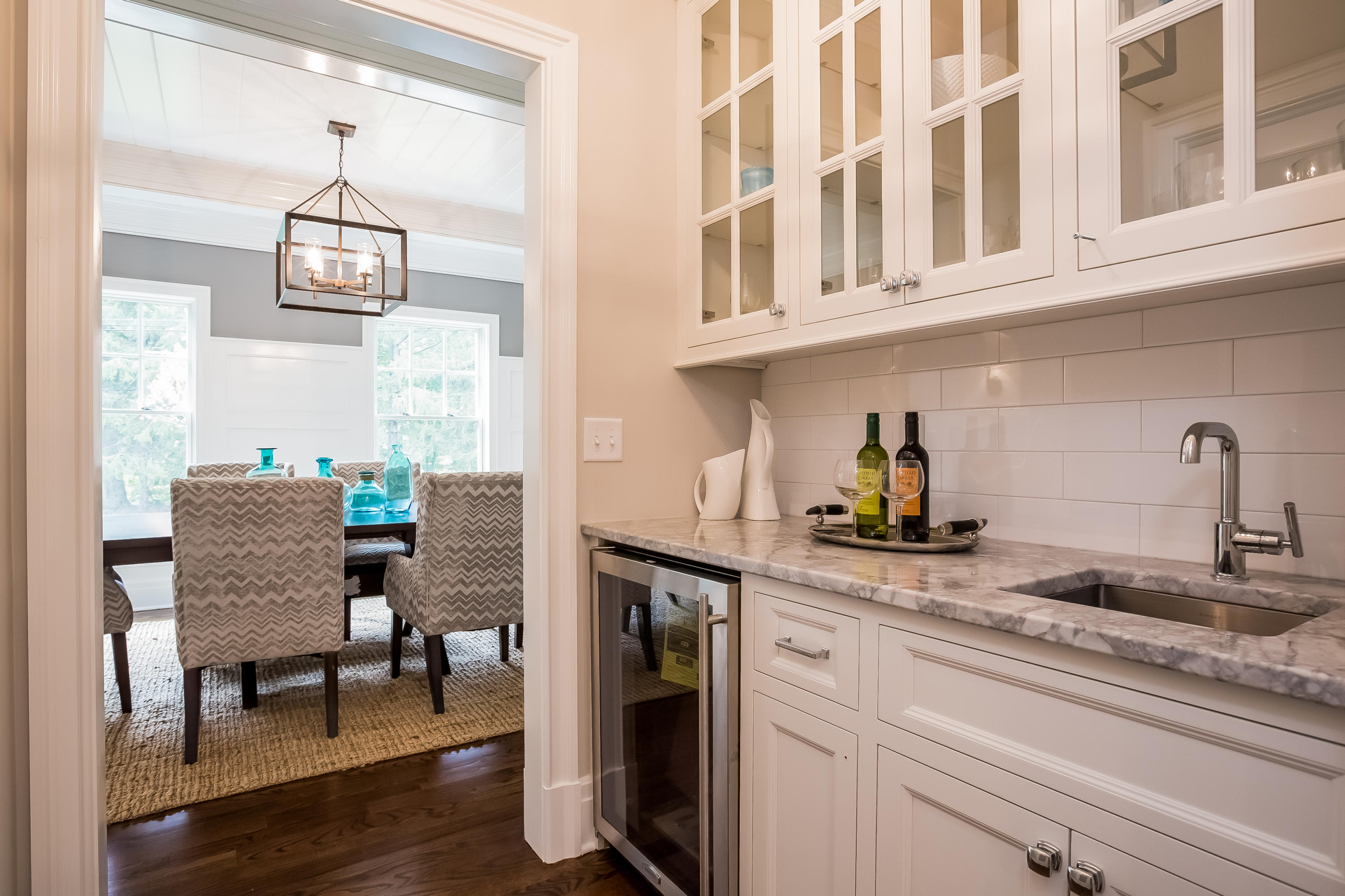 35 Old Parish Road Darien, CT 06820 - Photo 20 of 74 a dining hall with granite countertop stainless steel appliances and wooden floor