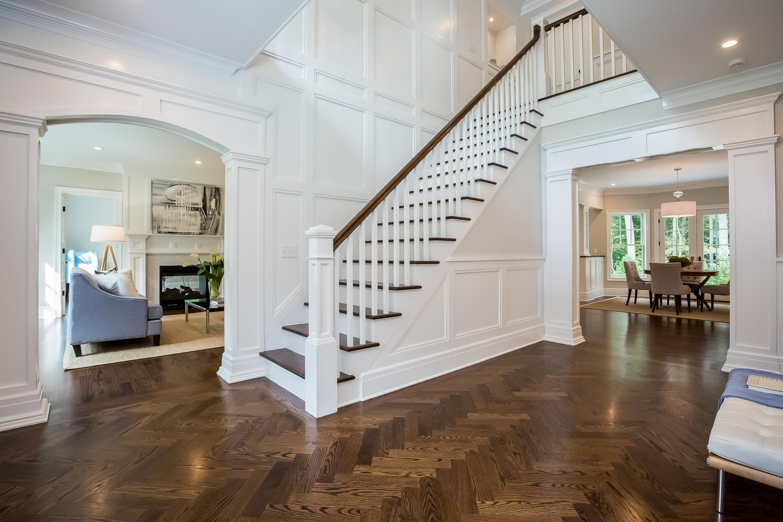 35 Old Parish Road Darien, CT 06820 - Photo 4 of 74 a view of entryway with livingroom and wooden floor