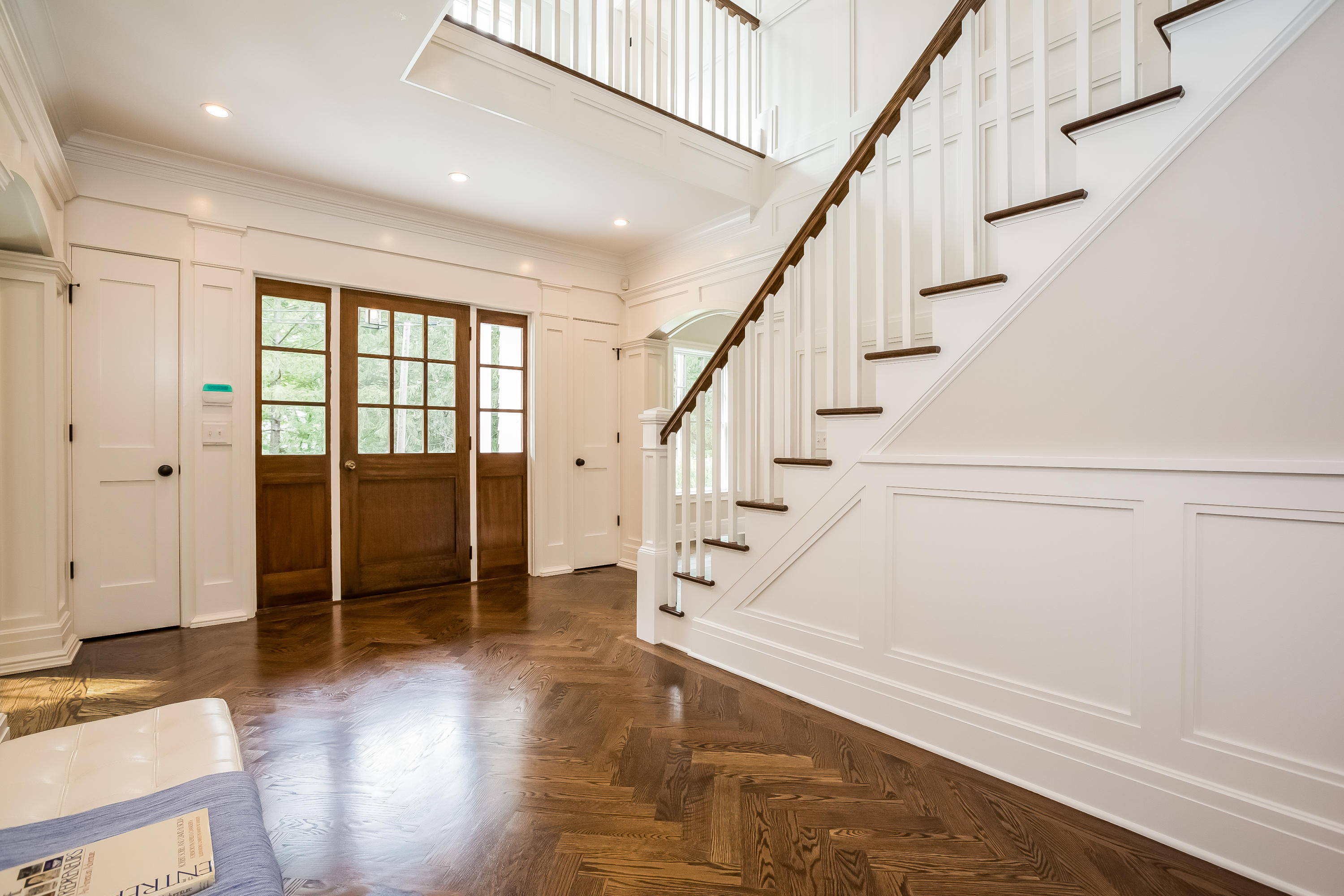 35 Old Parish Road Darien, CT 06820 - Photo 5 of 74 a view of entryway with wooden floor and stairs