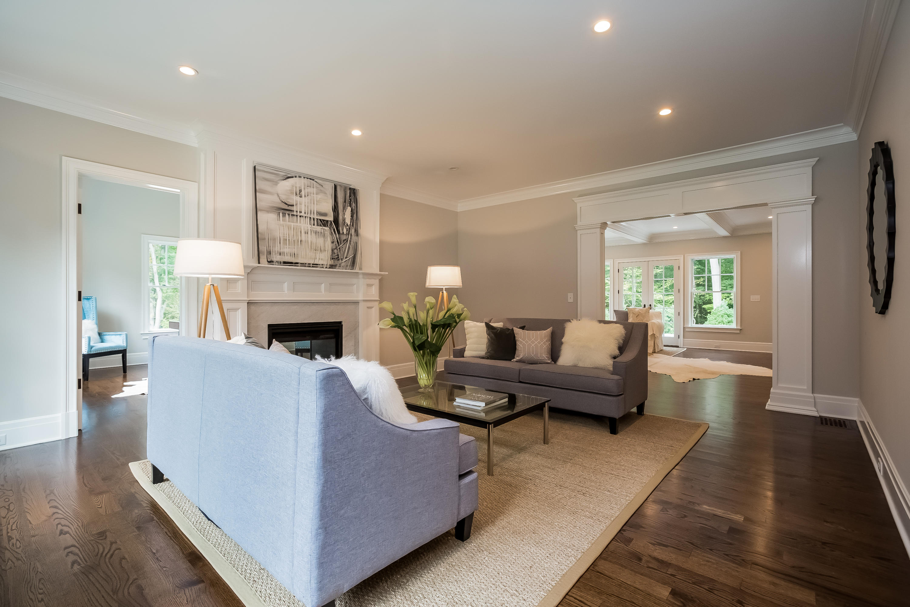 35 Old Parish Road Darien, CT 06820 - Photo 8 of 74 a living room with furniture and a fireplace
