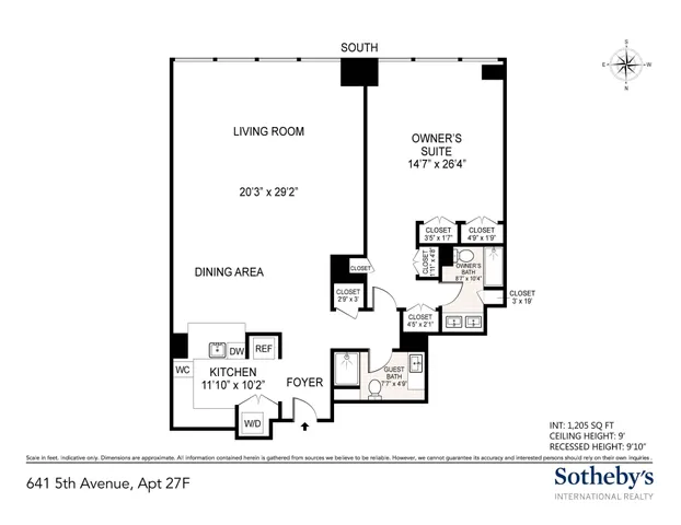 $2,800,000 | 641 5th Avenue, Unit 27F | Midtown East