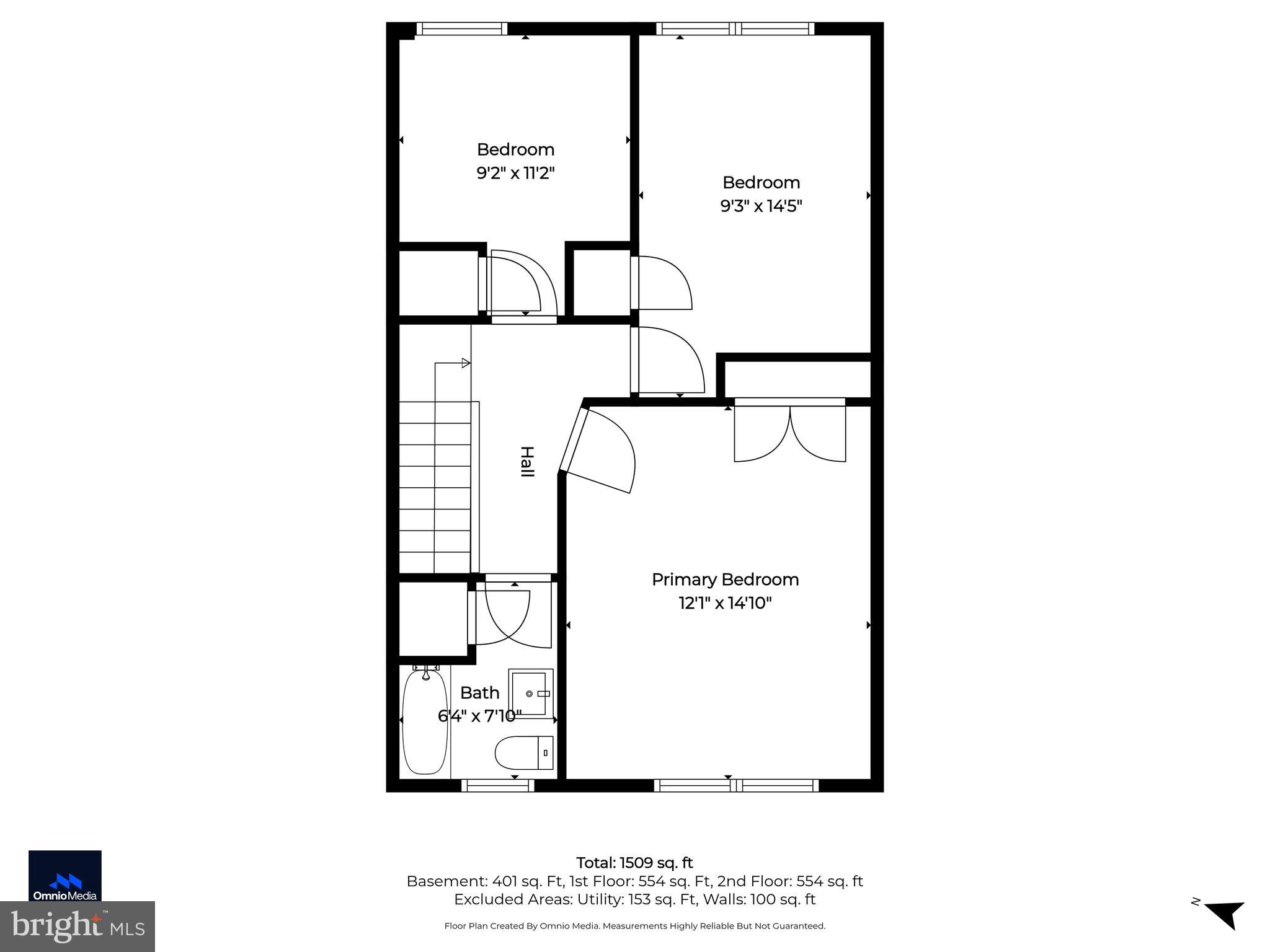 6467 Blenheim Road Baltimore, MD 21212 - Photo 61 of 61 Floor Plan- Second Level