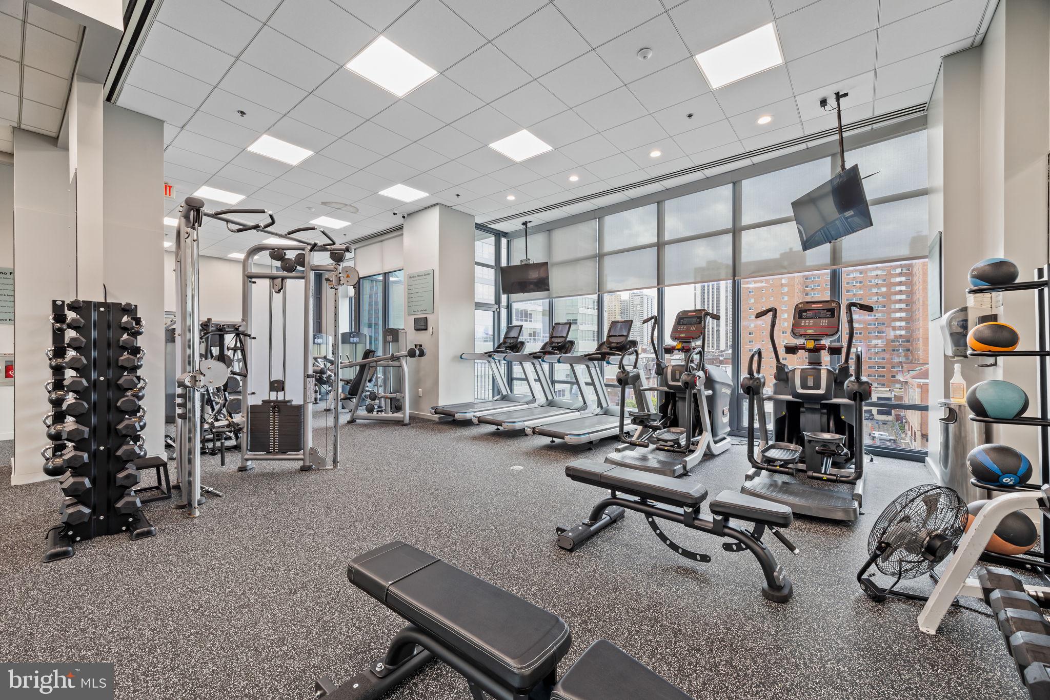 2101 Market Street, Unit 302 Philadelphia, PA 19103 - Photo 42 of 53 a view of a room with gym equipment