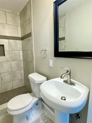 a bathroom with a sink and a toilet