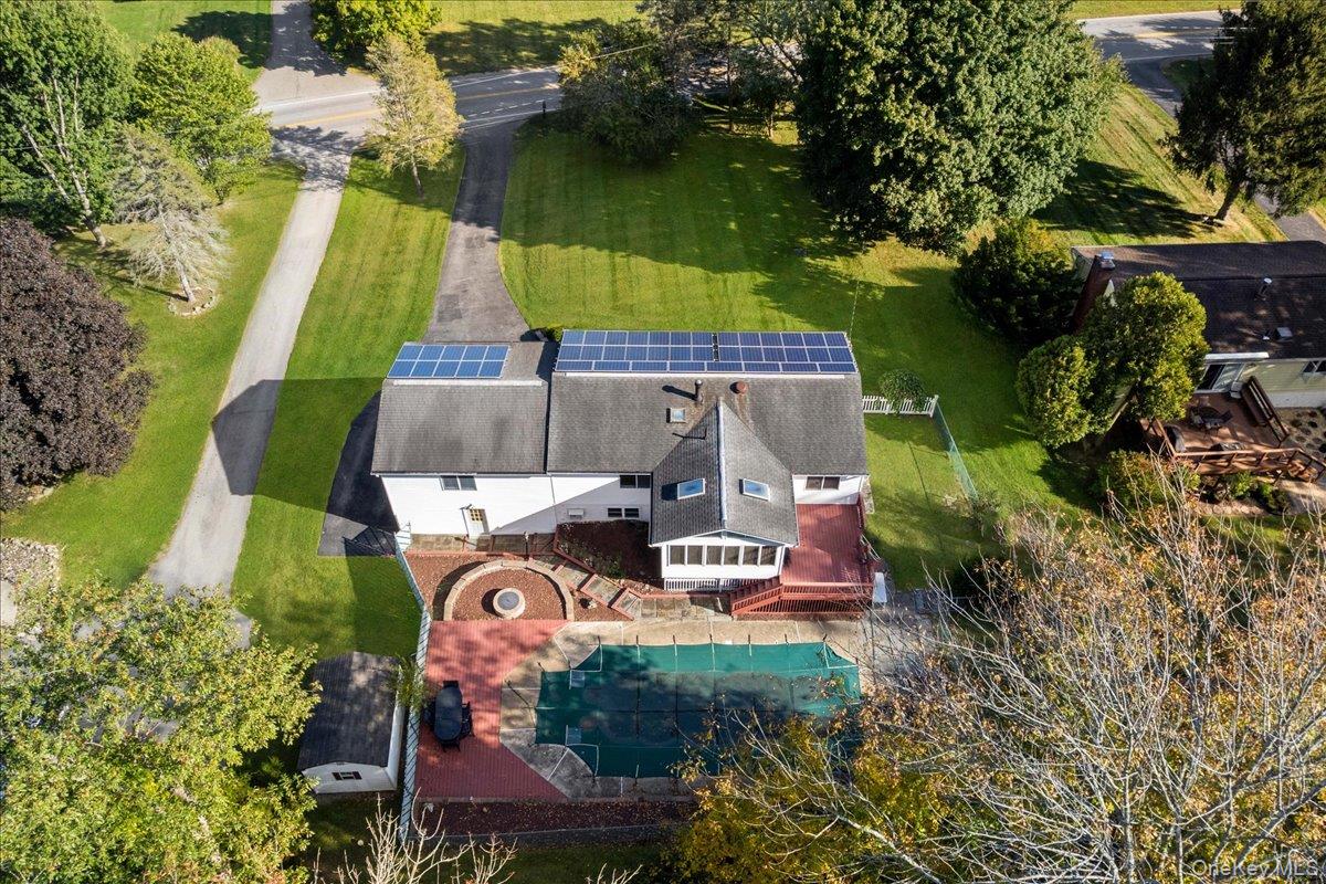 56 Daley Road Poughkeepsie, NY 12603 - Photo 31 of 35 an aerial view of a house with swimming pool and outdoor seating