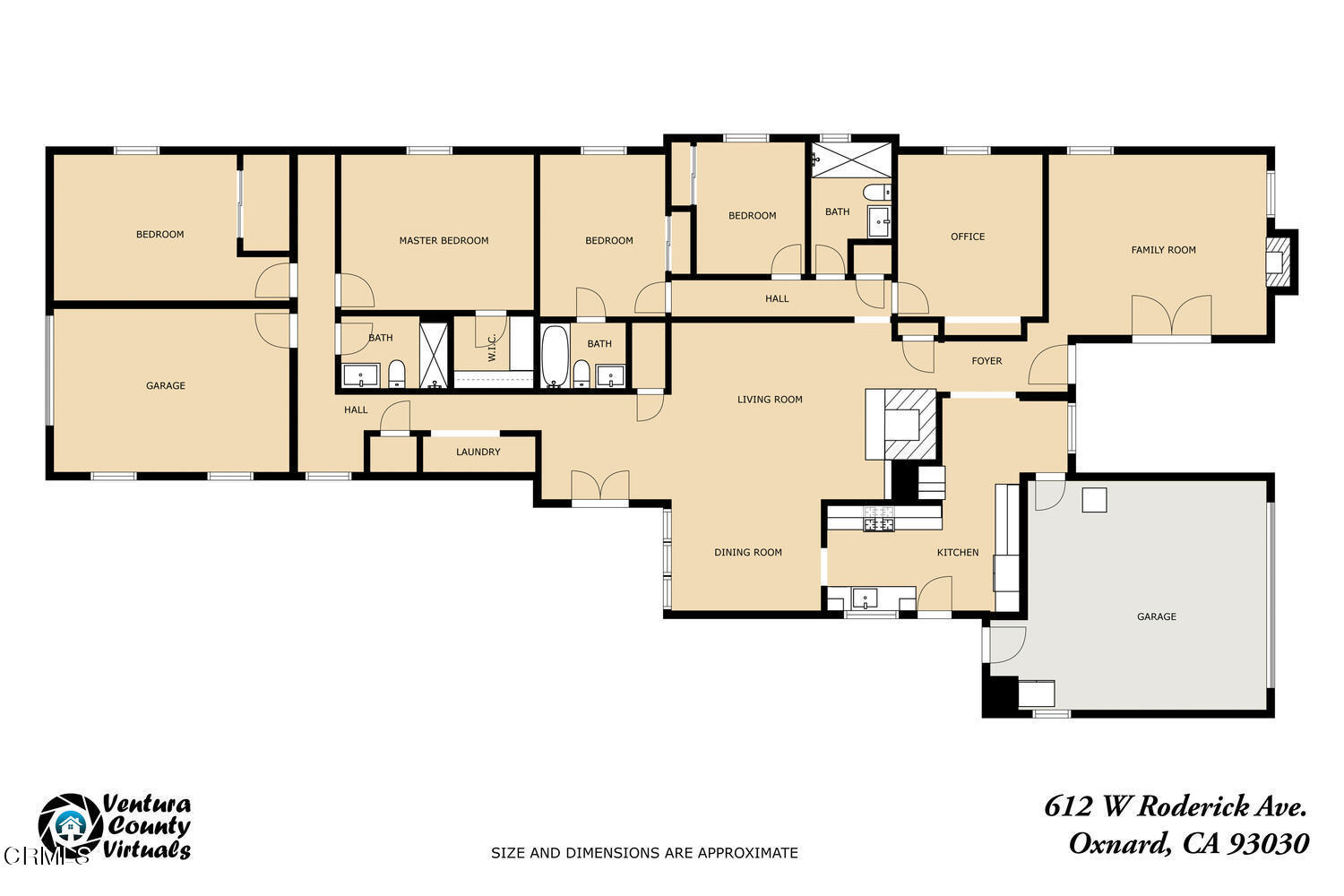 612 West Roderick Avenue Oxnard, CA 93030 - Photo 26 of 26 a picture of a floor plan