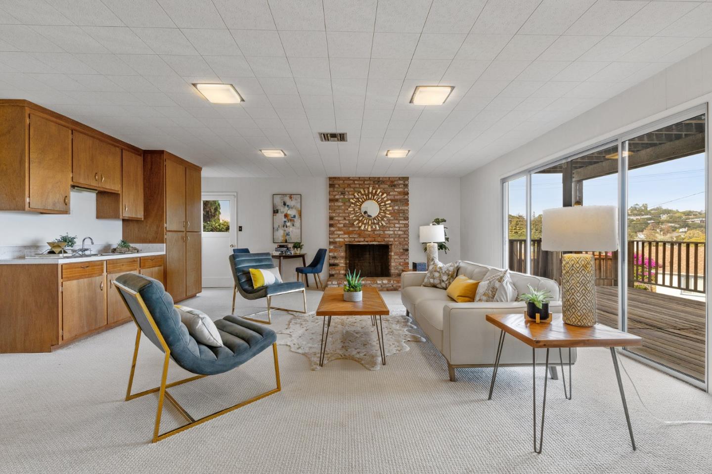 2203 Ewell Road Belmont, CA 94002 - Photo 32 of 50 a living room with furniture and a wooden floor