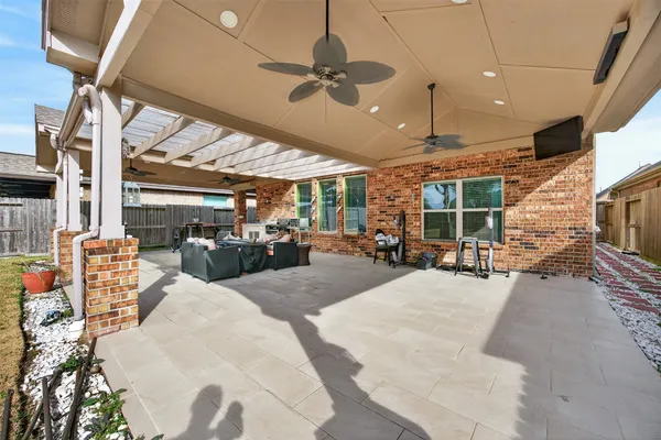 a house view with a garden space