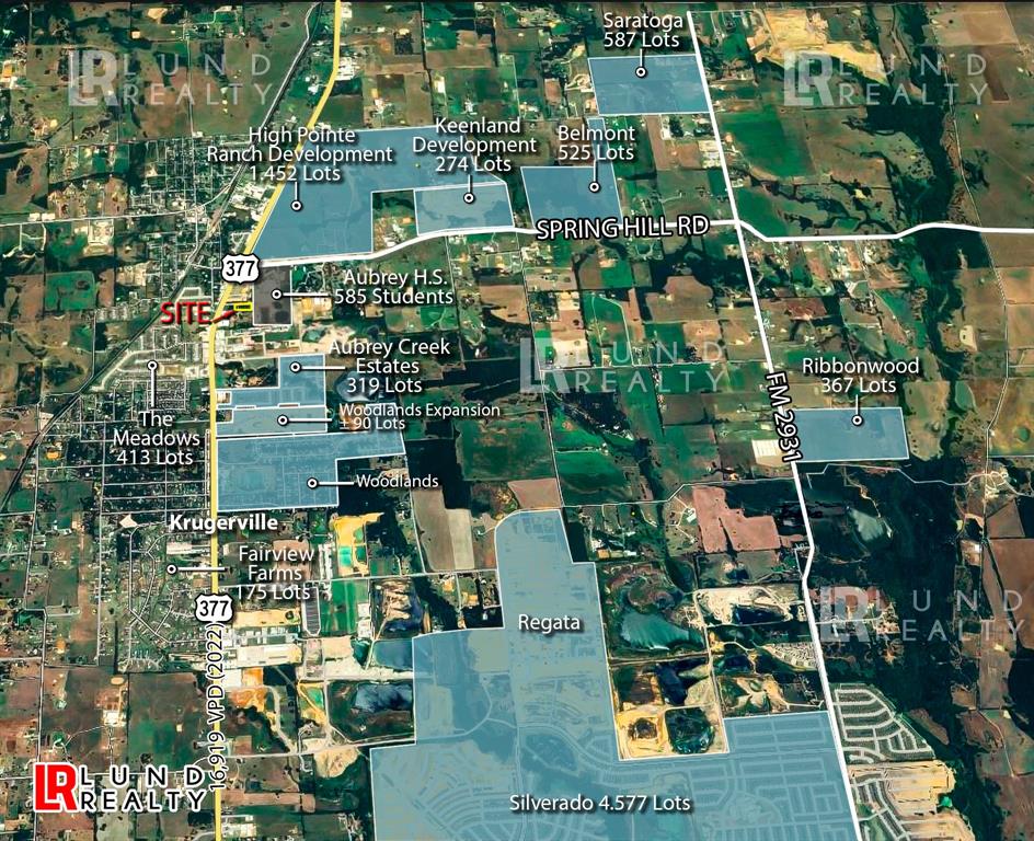 .652-ac Pine Ridge Street Aubrey, TX 76227 - Photo 4 of 14 an aerial view of houses with outdoor space