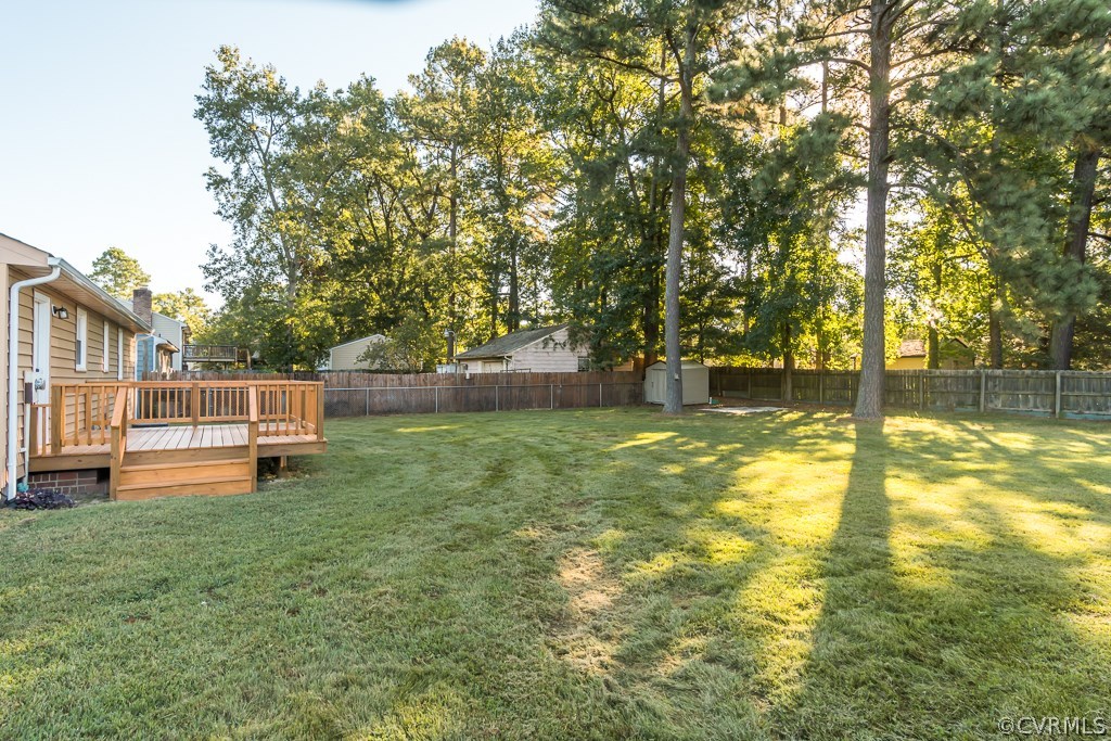 1105 Enon Church Road Chester, VA 23836 - Photo 6 of 34 a view of a swimming pool with a bench and trees