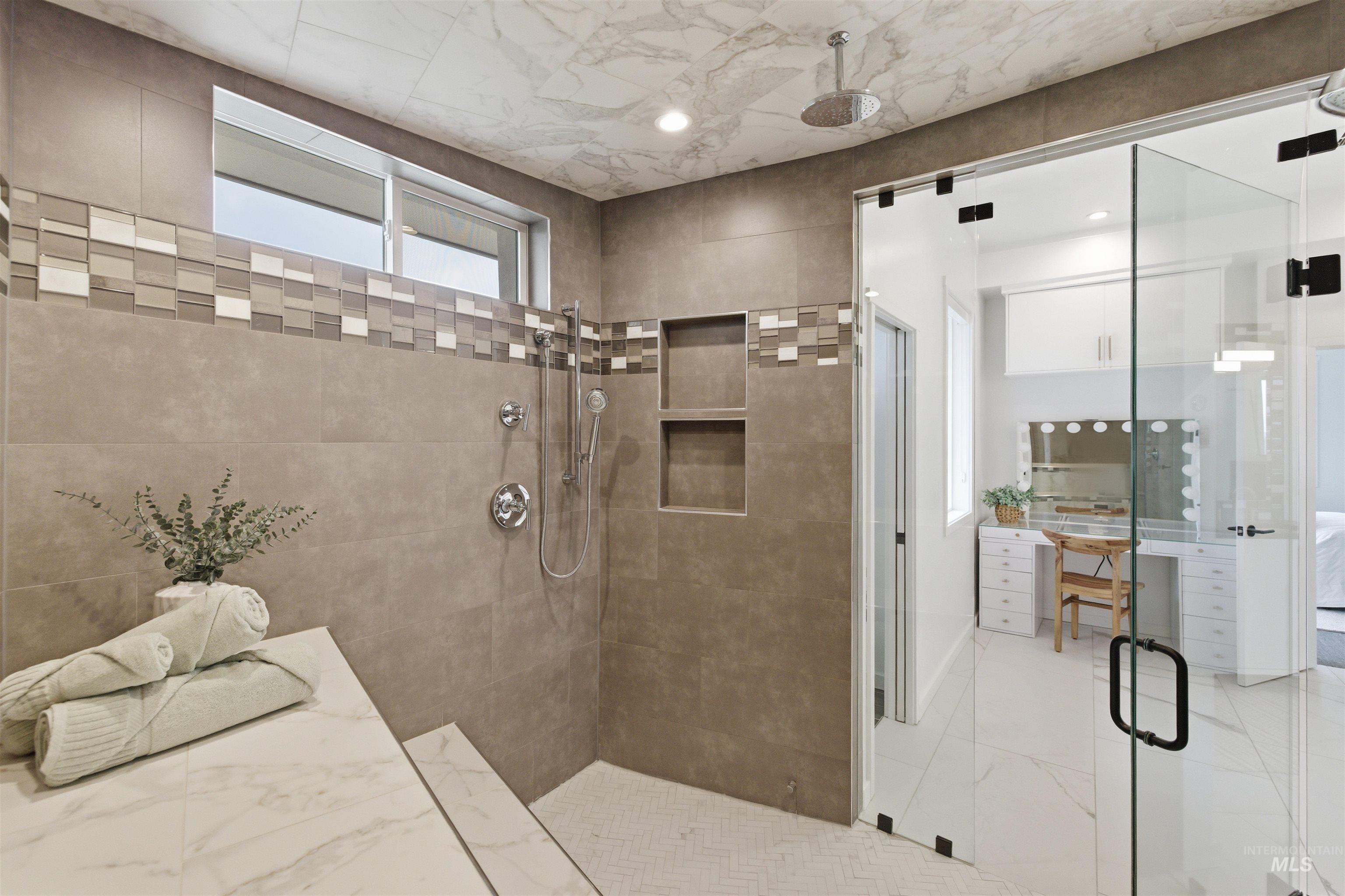 4275 36th Street Boise, ID 83703 - Photo 21 of 50 Bathroom with a shower stall and recessed lighting