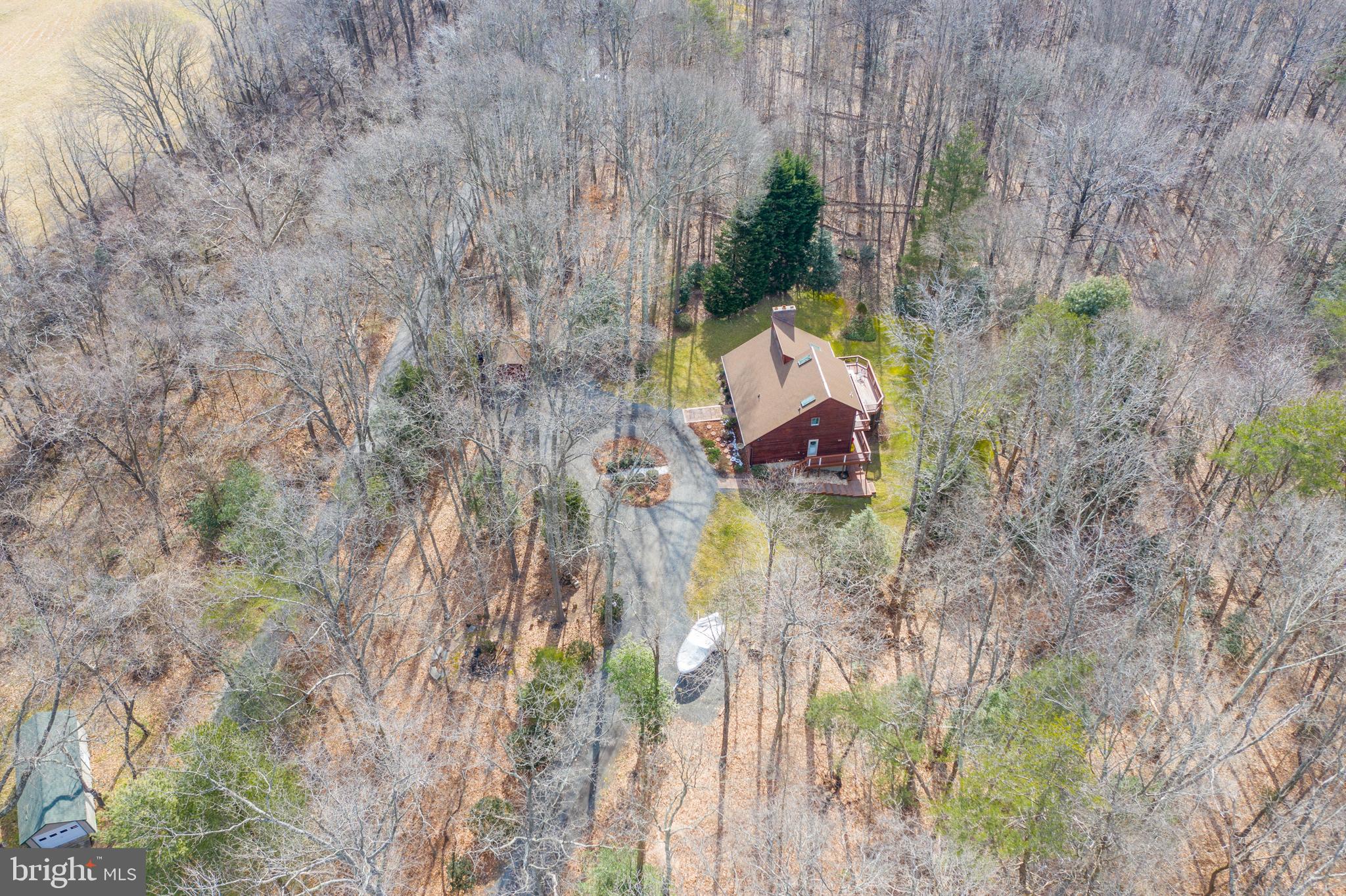 6251 Stephen Reid Road Huntingtown, MD 20639 - Photo 41 of 46 a bird view of a house with a yard