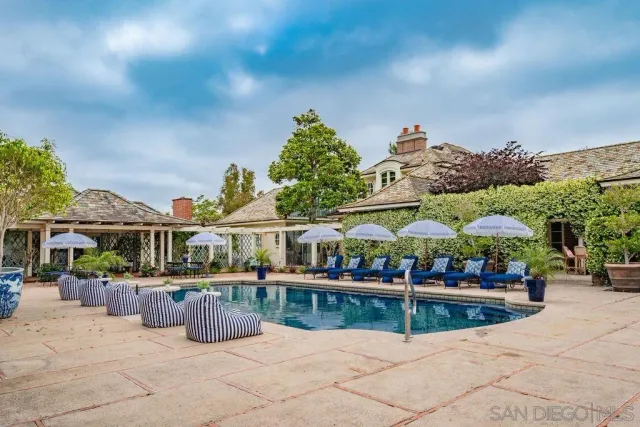 a view of a lake with a big yard