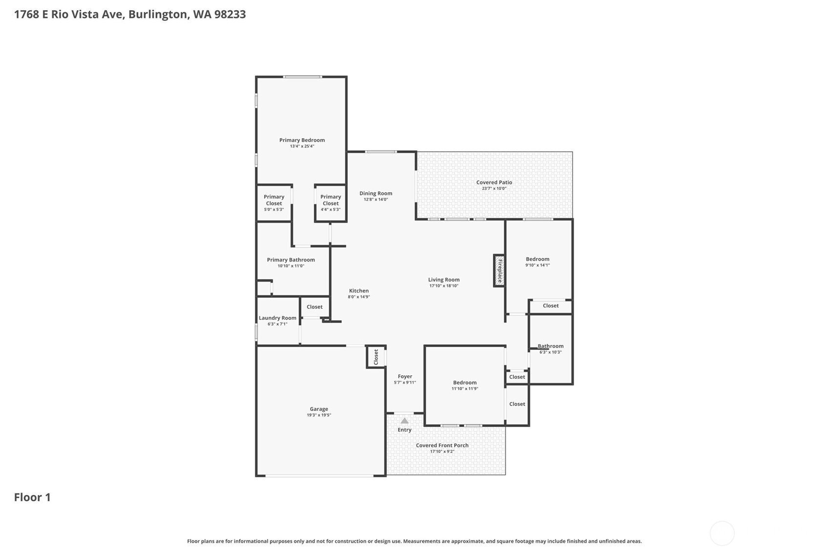 1768 East Rio Vista Avenue Burlington, WA 98233 - Photo 37 of 37 a picture of a floor plan