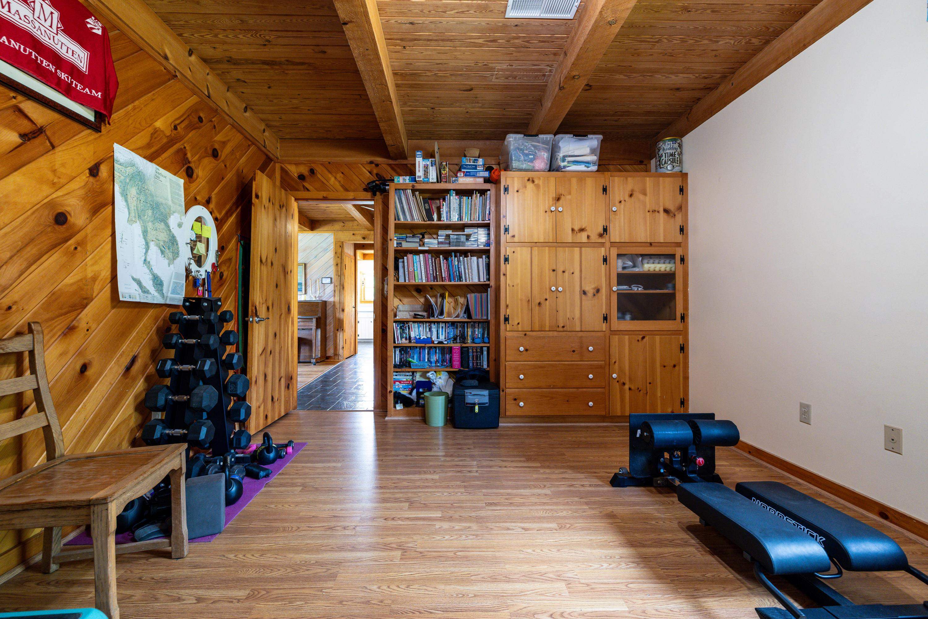 3980 Greenmount Road Harrisonburg, VA 22802 - Photo 28 of 75 This exercise room features built-in shelving, hardwood flooring, and more!