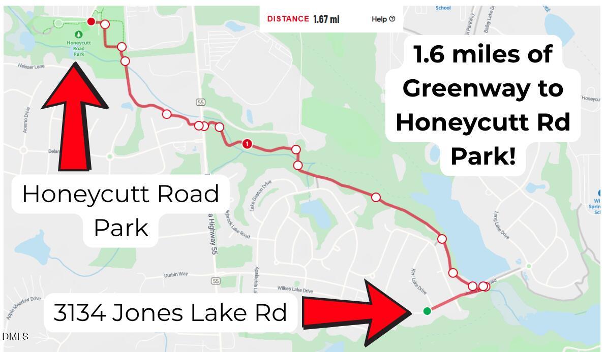 3134 Jones Lake Road Fuquay-Varina, NC 27526 - Photo 63 of 73 Greenway to the park