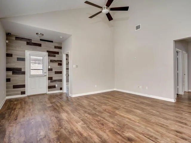 a view of a room with a empty space