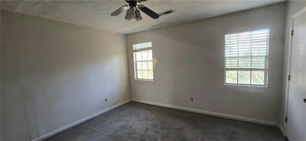 an empty room with a window
