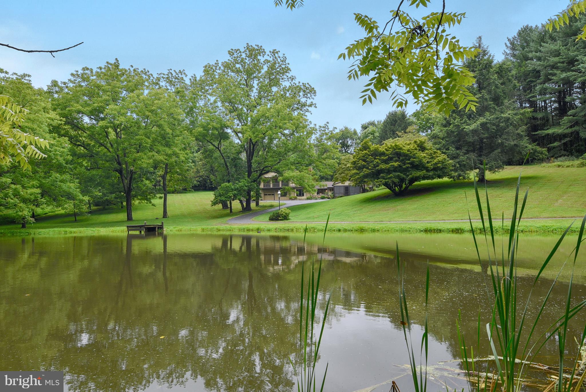 a view of a lake view with a yard