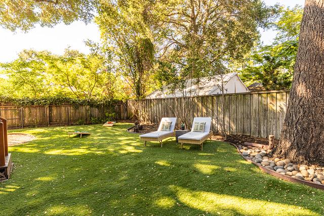 3523 Oak Drive Menlo Park, CA 94025 - Photo 18 of 20 a view of a swimming pool with a patio and a yard