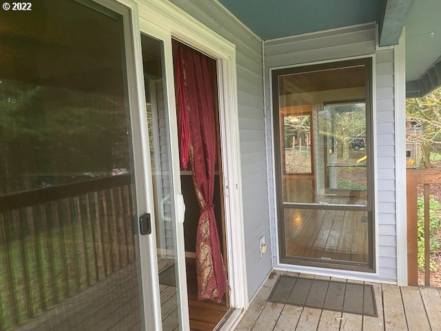 7705 Northeast Quarry Road La Center, WA 98629 - Photo 14 of 27 a view of a balcony with a door