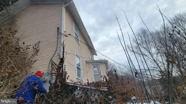 a view of a house with a flower plants
