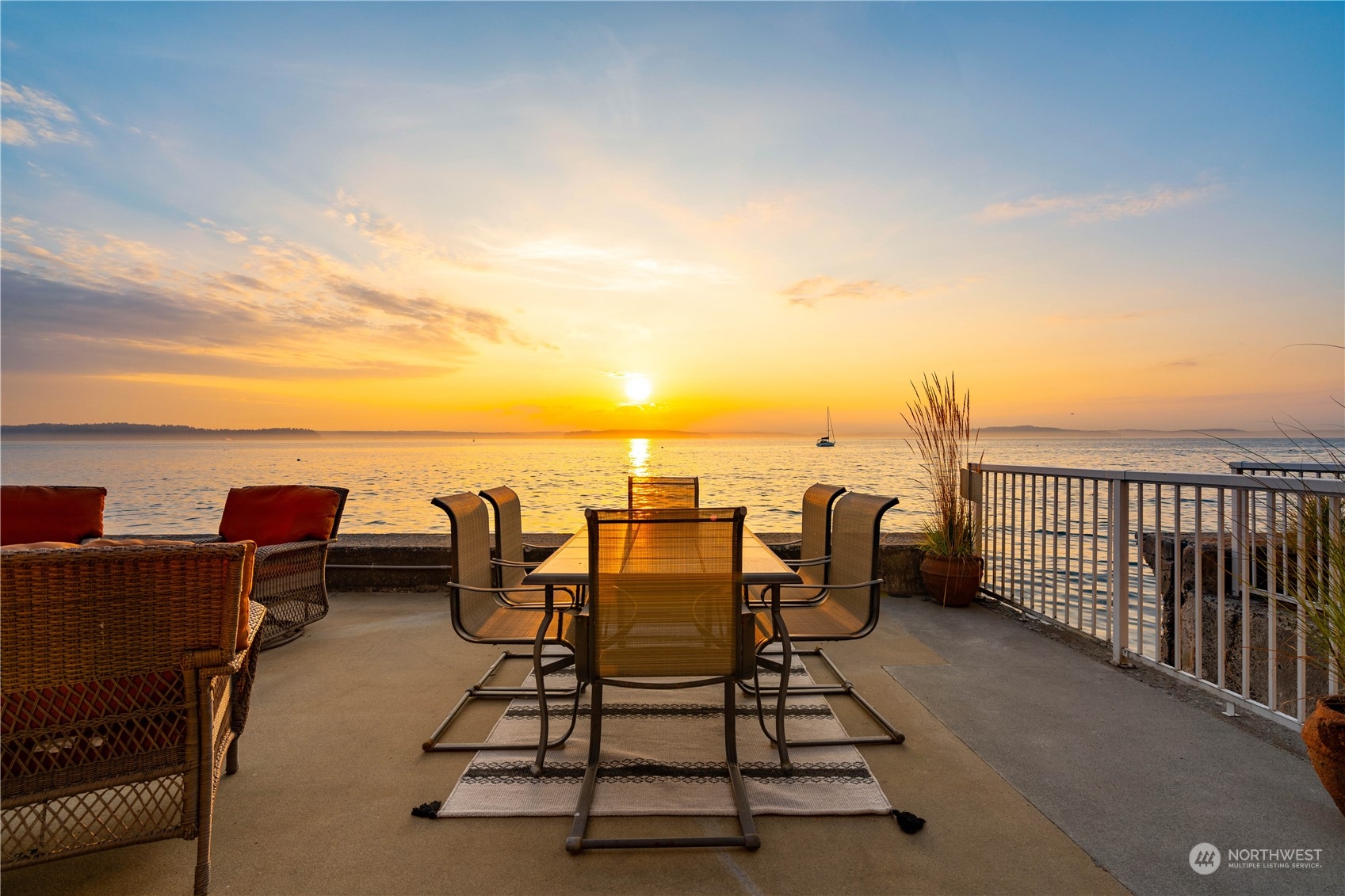 7127 Beach Drive Southwest Seattle, WA 98136 - Photo 3 of 33 a view of a terrace with furniture