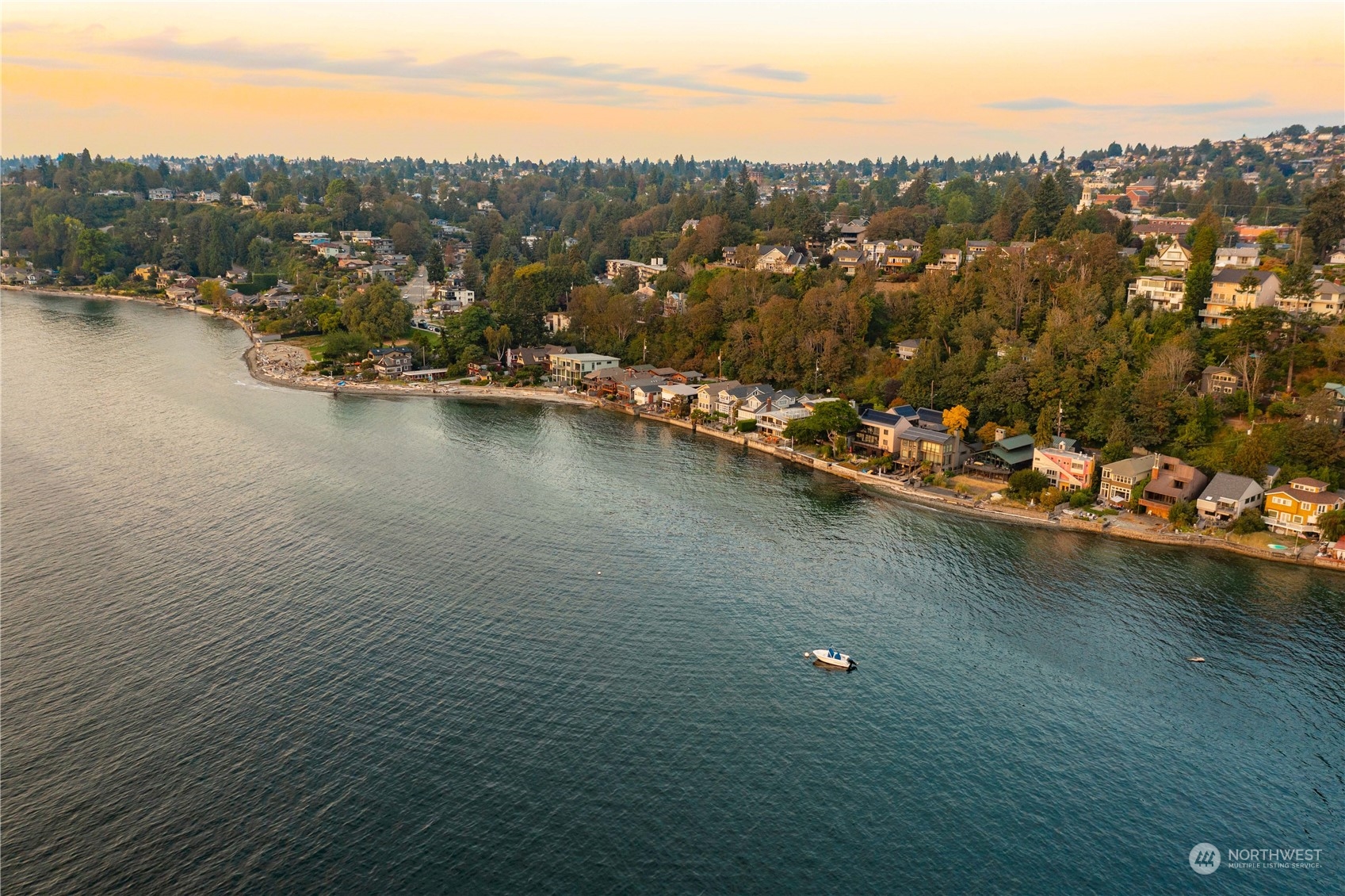7127 Beach Drive Southwest Seattle, WA 98136 - Photo 7 of 33 an aerial view of residential houses with outdoor space and lake view