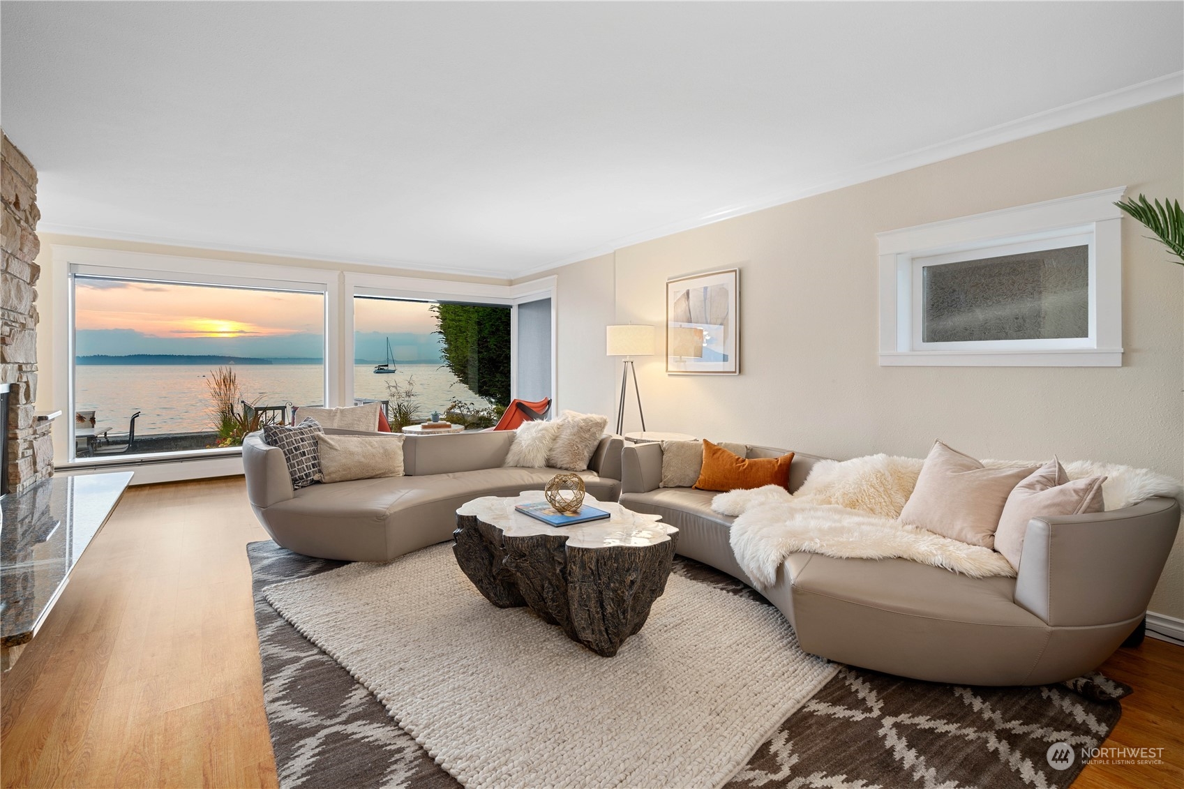 7127 Beach Drive Southwest Seattle, WA 98136 - Photo 9 of 33 a living room with furniture and a large window