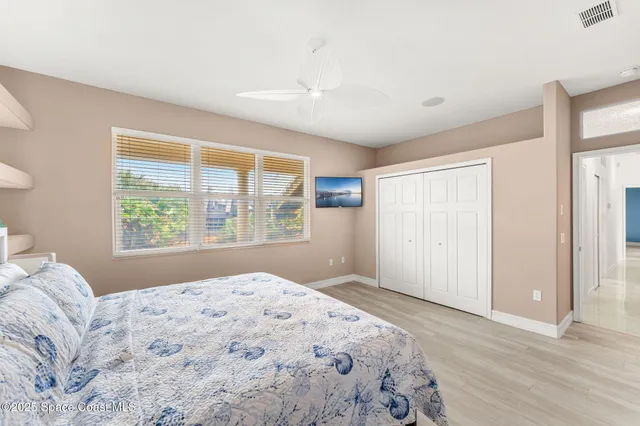 a view of a balcony with an ocean view