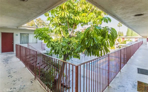 a stairs and a garden