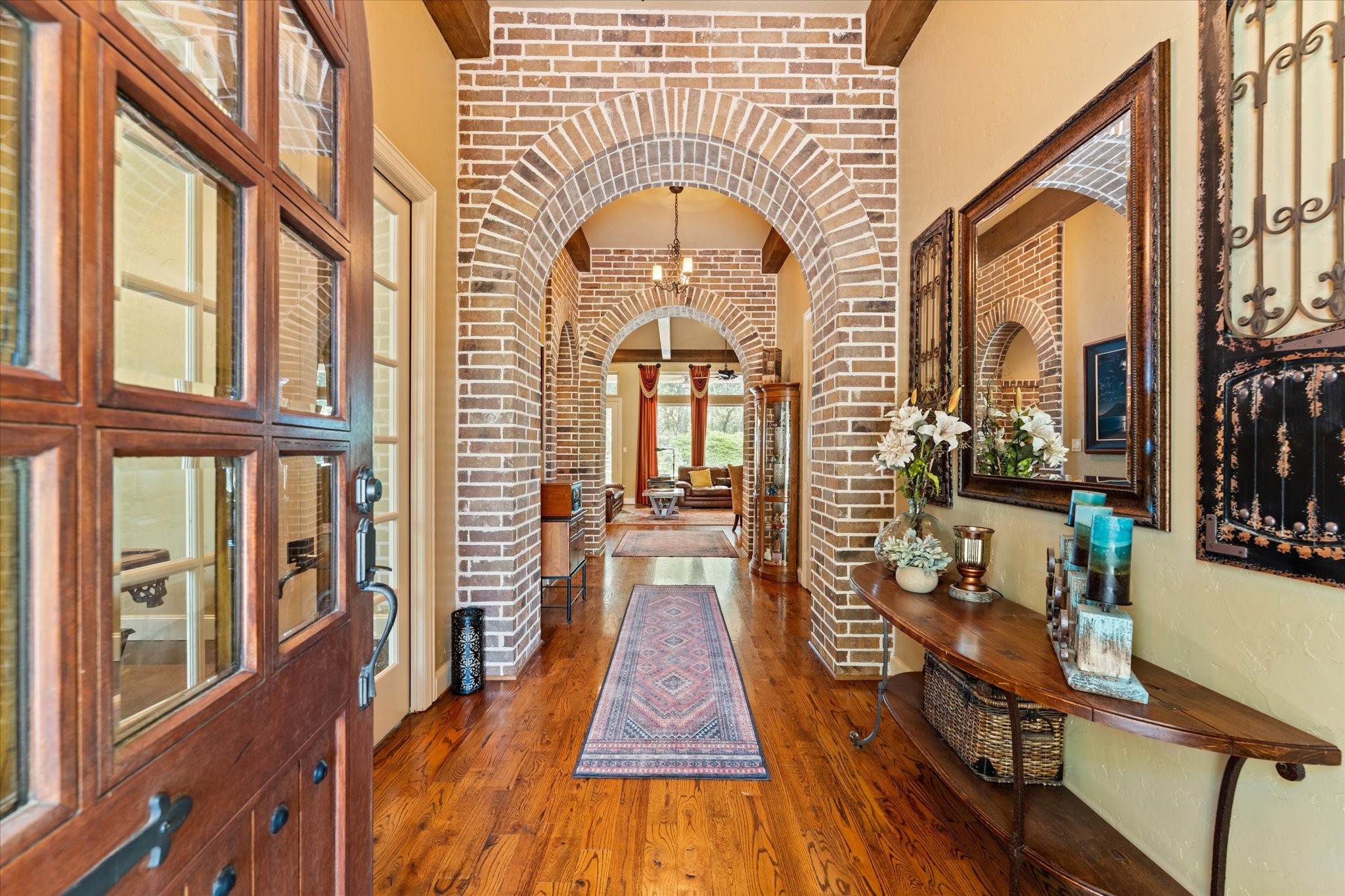 28422 Quiet Way Magnolia, TX 77355 - Photo 4 of 48 Beautiful accents with Brick arches, beams and Hardwood floors