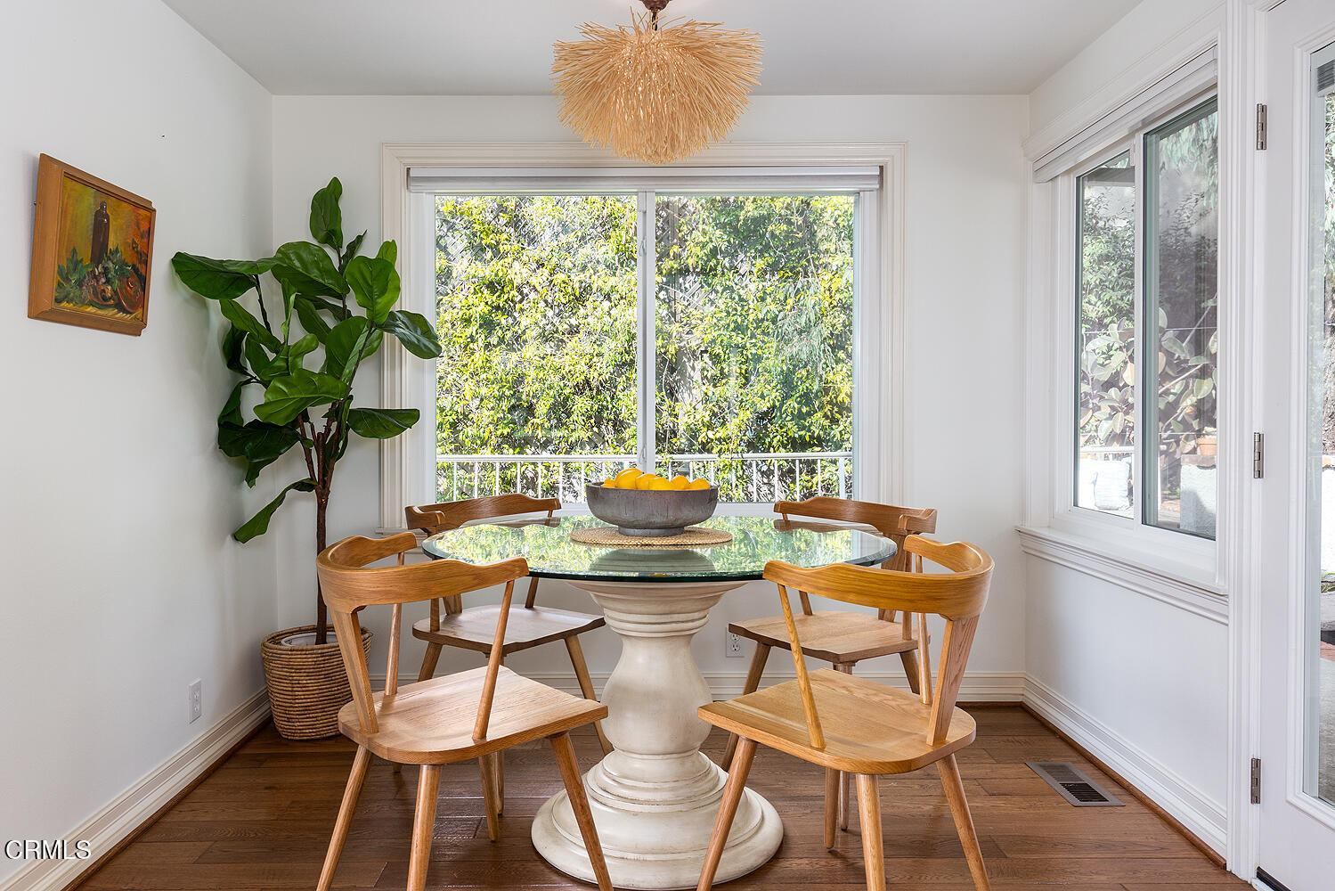1386 Glen Oaks Boulevard Pasadena, CA 91105 - Photo 20 of 47 a dining room with furniture a potted plant and a window