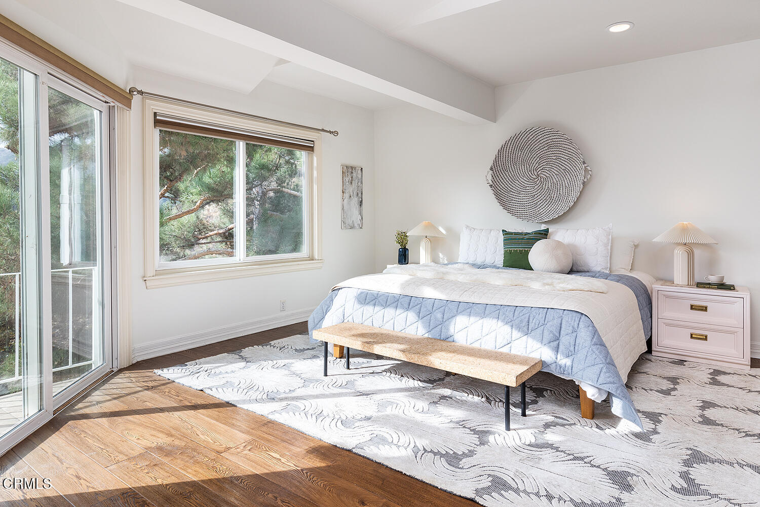 1386 Glen Oaks Boulevard Pasadena, CA 91105 - Photo 29 of 47 a bedroom with a bed and wooden floor