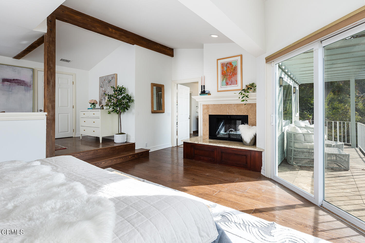1386 Glen Oaks Boulevard Pasadena, CA 91105 - Photo 30 of 47 a living room with furniture and a fireplace