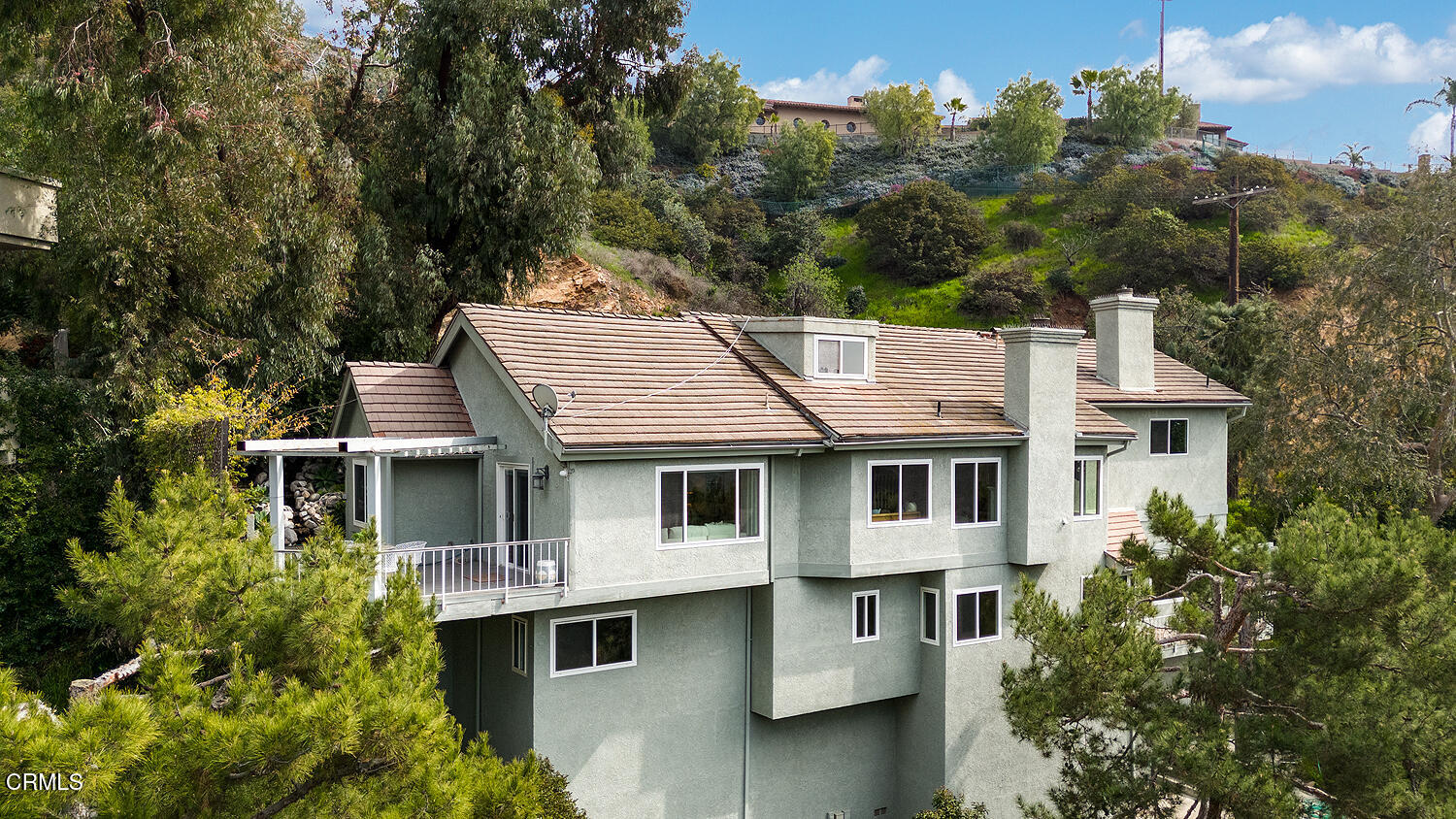 1386 Glen Oaks Boulevard Pasadena, CA 91105 - Photo 43 of 47 a aerial view of a house with a yard and potted plants