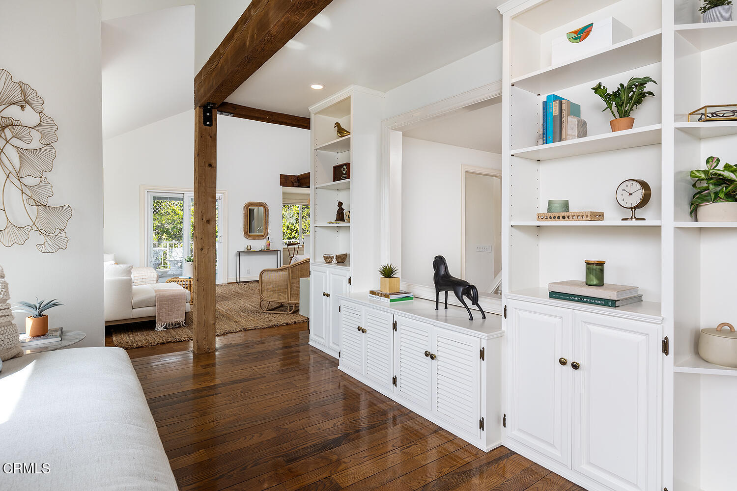 1386 Glen Oaks Boulevard Pasadena, CA 91105 - Photo 8 of 47 a kitchen with white cabinets and wooden floor