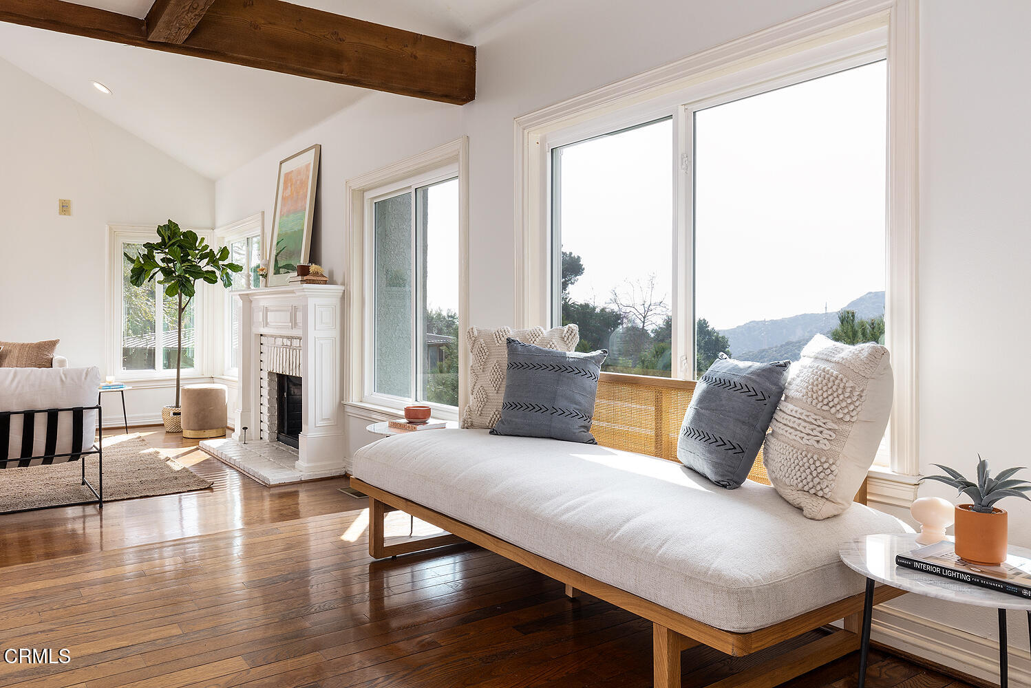 1386 Glen Oaks Boulevard Pasadena, CA 91105 - Photo 9 of 47 a living room with furniture large window and wooden floor