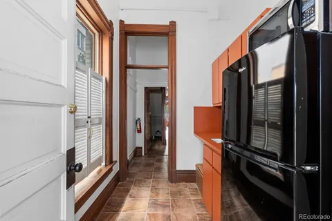 a view of hallway and stairs