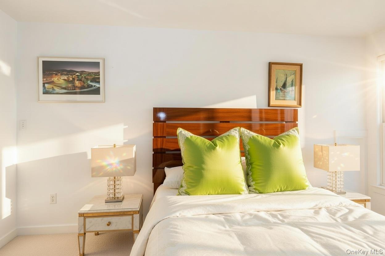 29 Huntting Road East Hampton, NY 11937 - Photo 20 of 29 a bed sitting in a bedroom next to a lamp