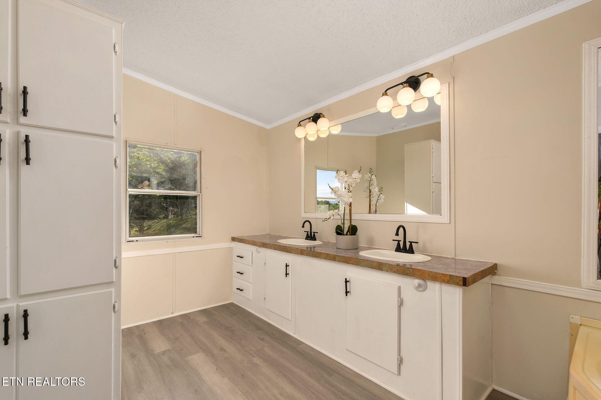 3315 Chuckey Highway Limestone, TN 37681 - Photo 29 of 40 a bathroom with a granite countertop sink mirror and a bathtub