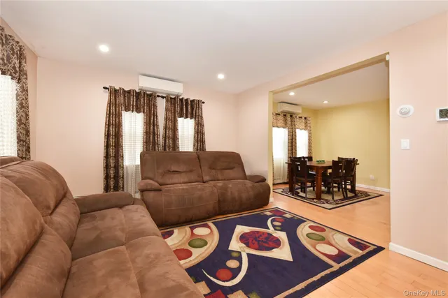 a living room with furniture and a couch