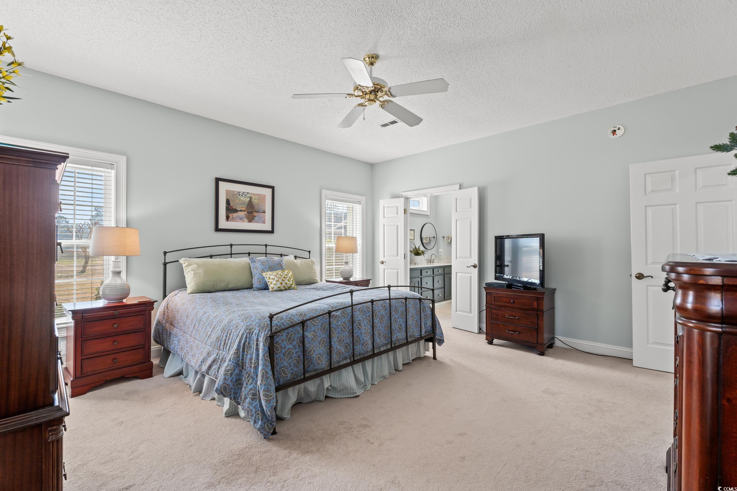 30 Baldwin Loop Pawleys Island, SC 29585 - Photo 24 of 39 Bedroom featuring ceiling fan, a textured ceiling,