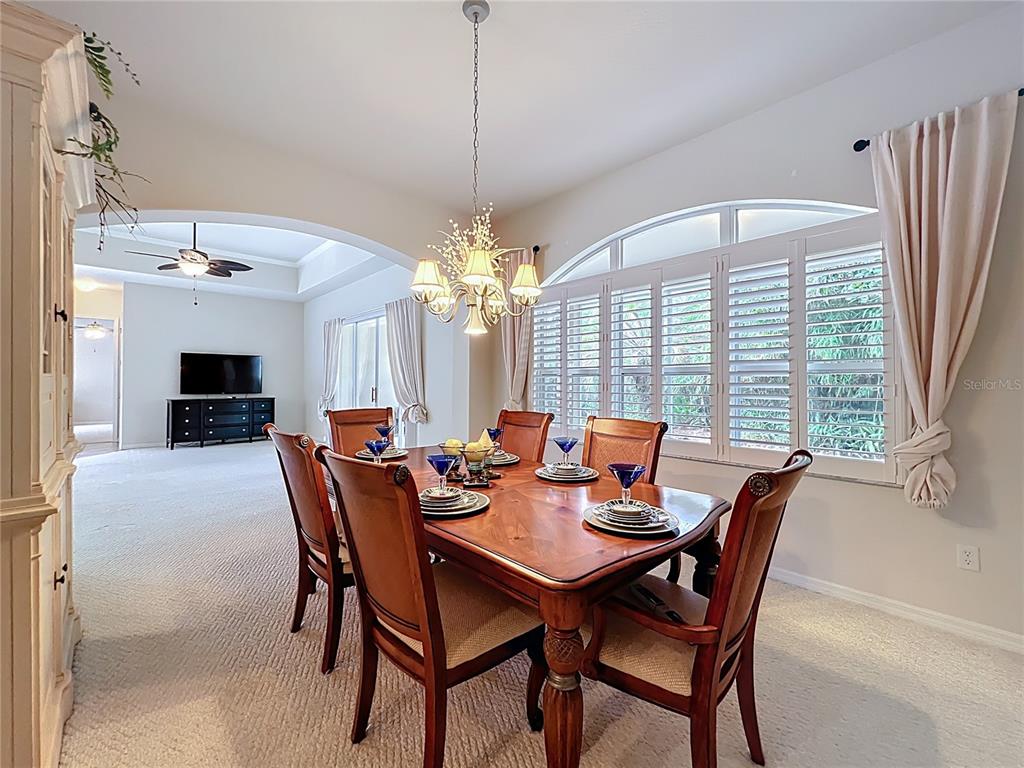 17 Sweetbay Court Homosassa, FL 34446 - Photo 14 of 61 a dining room with furniture a chandelier and a rug