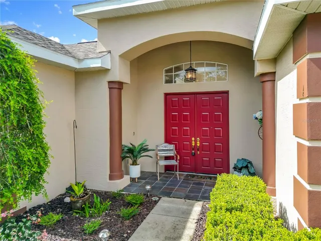 a view of a entryway door of the house